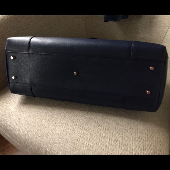 Furla Piper LG Leather Top Handle Bag Indigo Blue - Picture 3 of 8